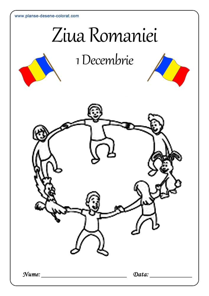 desene de colorat de ziua romaniei hora romani